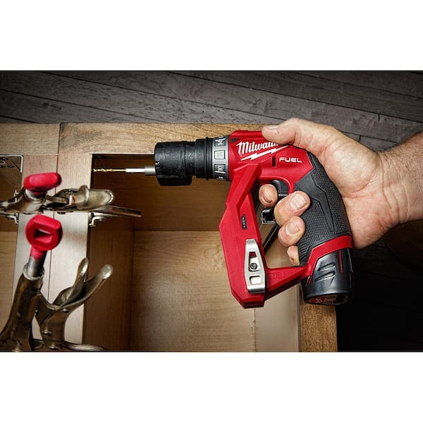 Milwaukee M12 FUEL 12V Lithium-Ion Brushless Cordless 4-in-1 3/8 in. Installation Drill Driver Kit With 4 Tool Heads