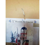 Vintage Wooden Nutcracker Figures Pair - 6 ft Tall