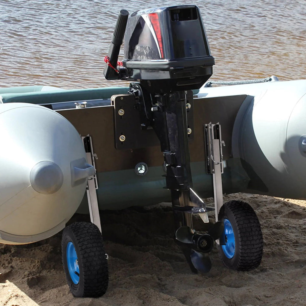 Boat Transom Launching Wheel Set, 12 Inch Wheels, 600 lbs