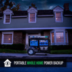 DuroMax Dual Fuel Portable Generator, 13 000-Watt, Gas and Propane, Electric Start - XP13000HX