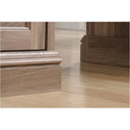 Bowery Hill Traditional Wood Executive Desk With File Drawer, Salt Oak