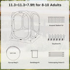 EAST OAK Pop-Up Screen House Tent 10 x 10 FT With Carry Bag