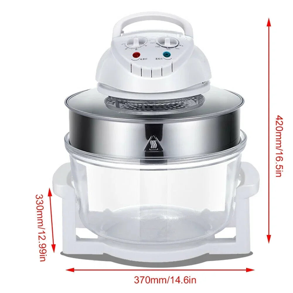 12L Electric Turbo Air Fryer Multifunction Convection Oven Roaster - 110V