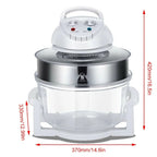 12L Electric Turbo Air Fryer Multifunction Convection Oven Roaster - 110V