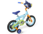 Bluey 12-Inch Kids' BMX Bike With Steel Frame, Coaster Brake, Training Wheels And Plush Carry Bag - Ages 3-5