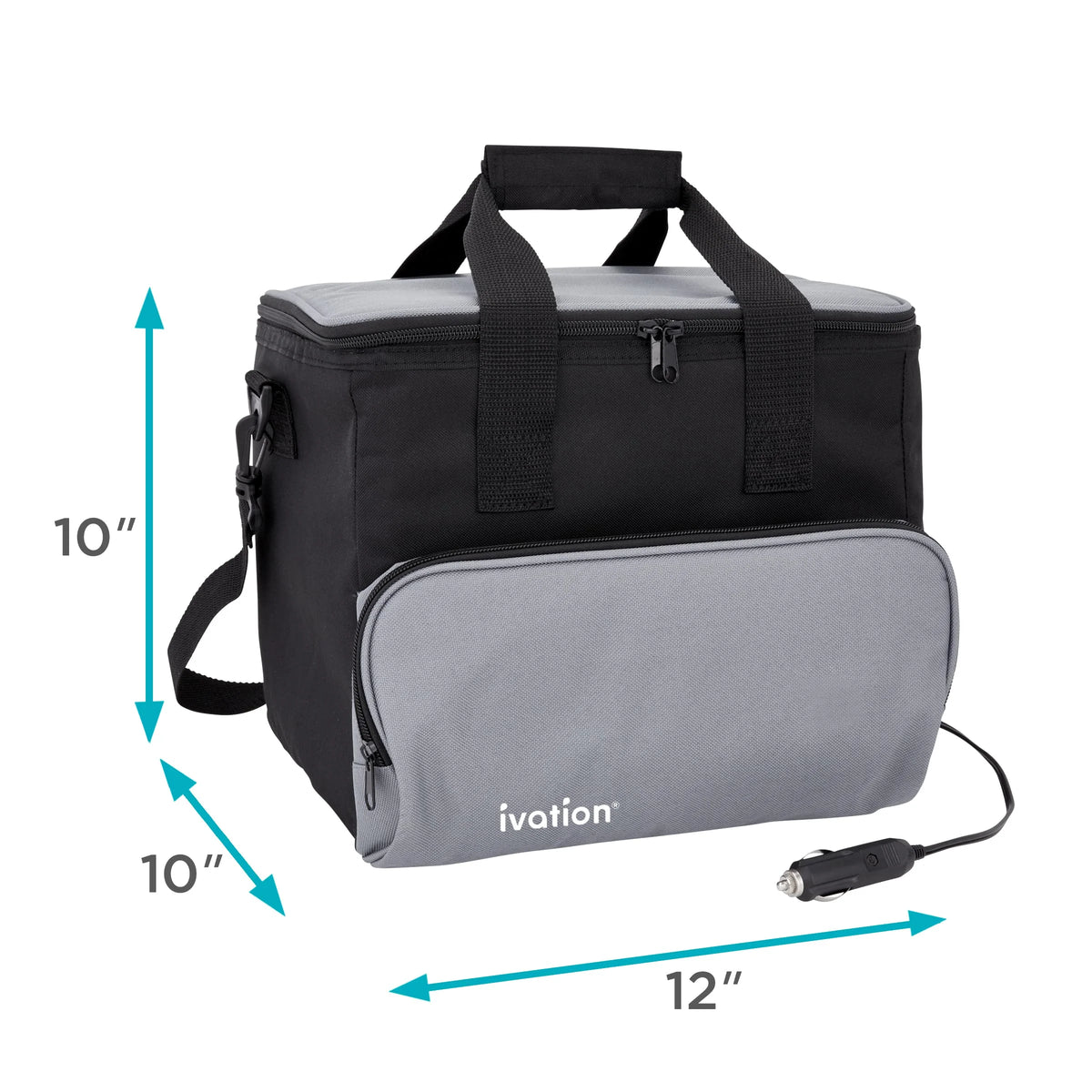 Ivation Portable Electric Cooler Bag, 15 L, Soft-Sided, DC 12V