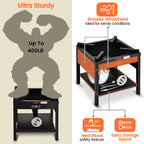 100QT Stainless Steel Seafood Boiling Kit With 82QT Basket And 200,000BTU Propane Stove