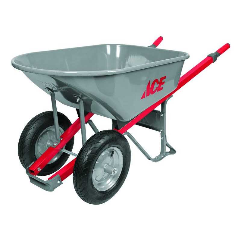 Ace Steel Contractor Wheelbarrow - 6 Cubic Foot