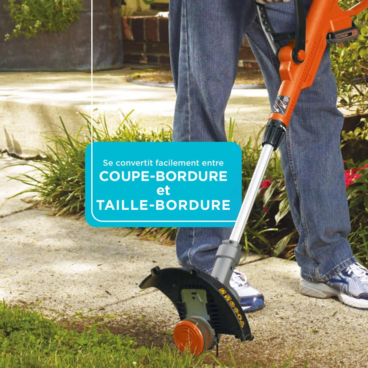 BLACK+DECKER 20V Cordless String Trimmer And Edger With 2Ah Lithium Ion Battery