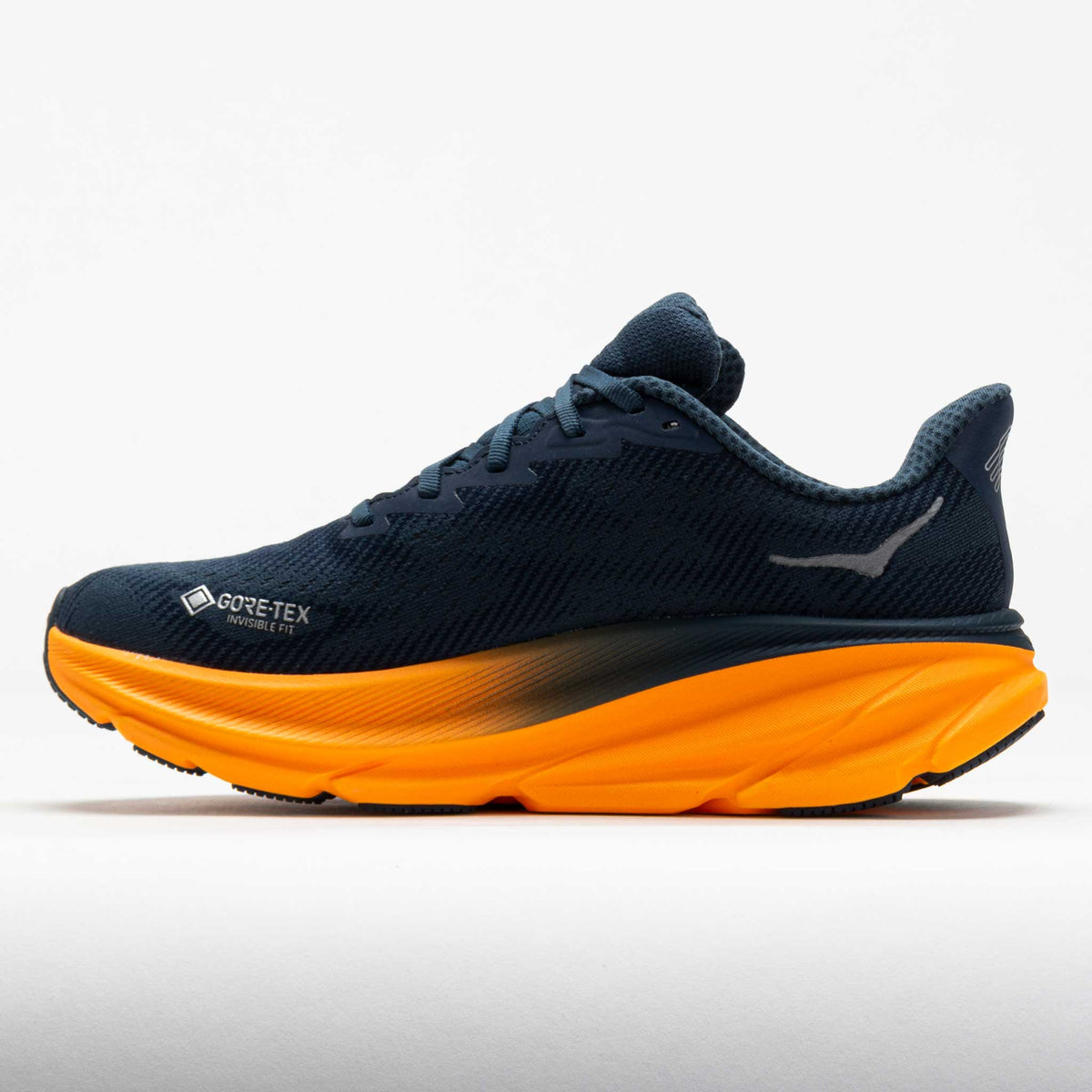 Clifton 9 GTX Men's Running Shoes Stormy Skies/Orange Zest