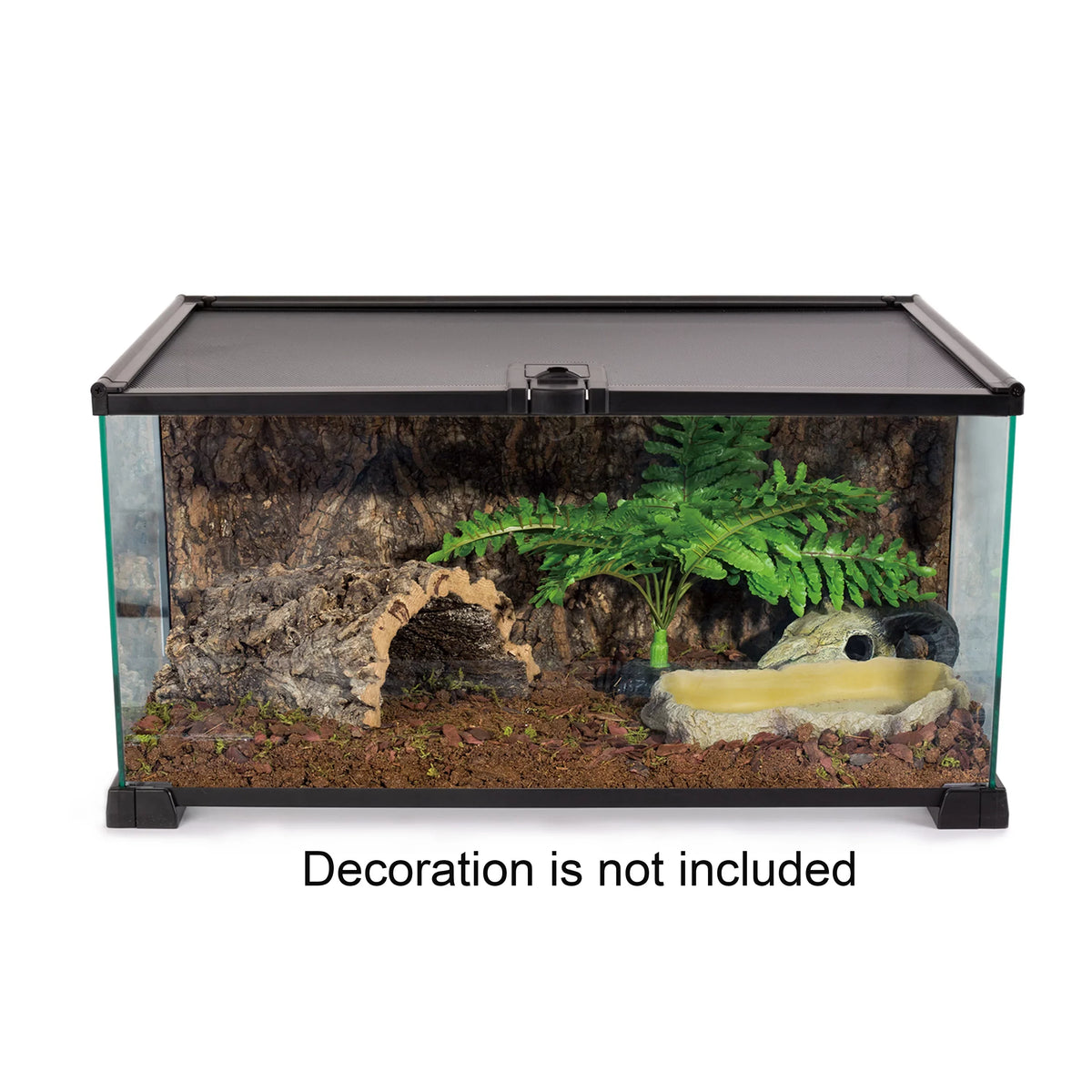 REPTIZOO Knock-Down Mini Glass Reptile Habitat, 20in x 12in x 10in, 10 Gallon