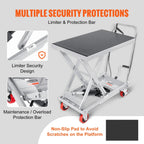 BENTISM Hydraulic Lift Table Cart, 500 lbs, 28 x 18 inches, Gray - TF23