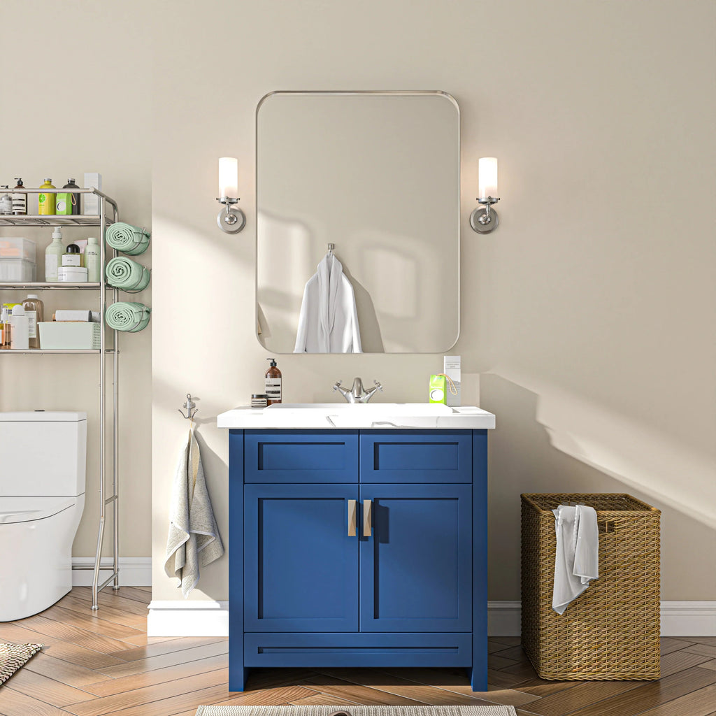 Aluminum Alloy Rounded Corner Wall Vanity Mirror