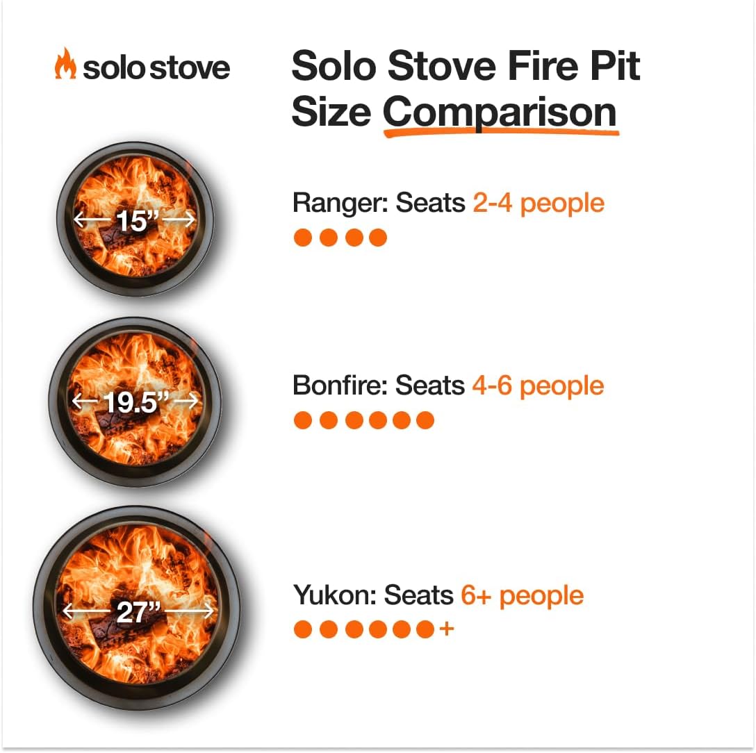 Solo Stove Bonfire 2.0 Smokeless Fire Pit With Stand, 19.5 inch, 21.75 lbs