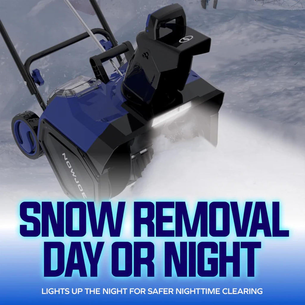 Snow Joe IONMAX 48V 18 Inch Cordless Electric Snow Blower With LED Light And Wheels - 24V-X2-SB18-GO
