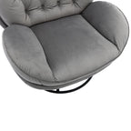 Velvet Swivel Accent Chair With Ottoman Set, Pink, 31.73 x 33.5 x 33.78 Inches