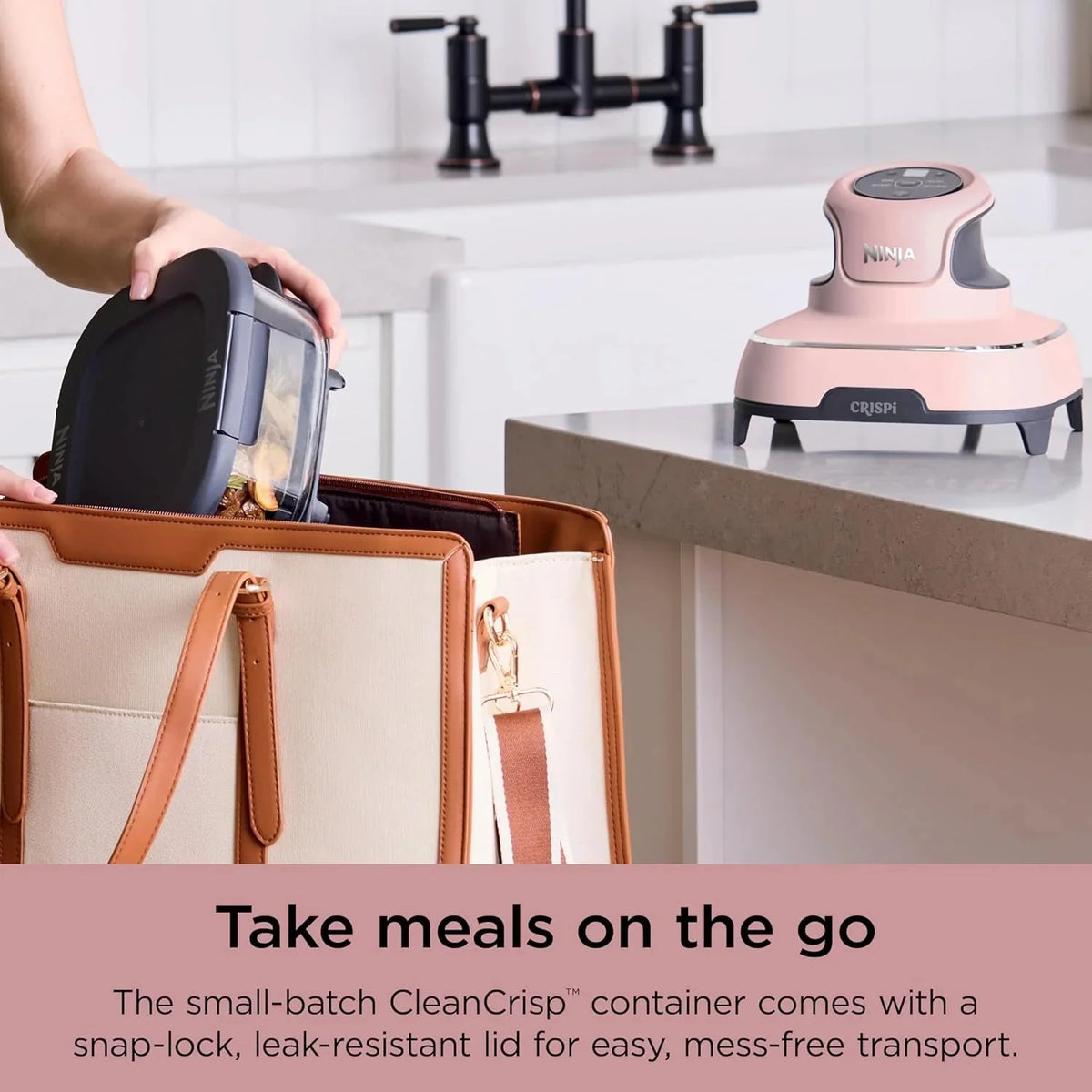 Ninja Crispi 4-in-1 Portable Glass Air Fryer Cooking System, 1500W, 4 QT And 6-Cup Containers
