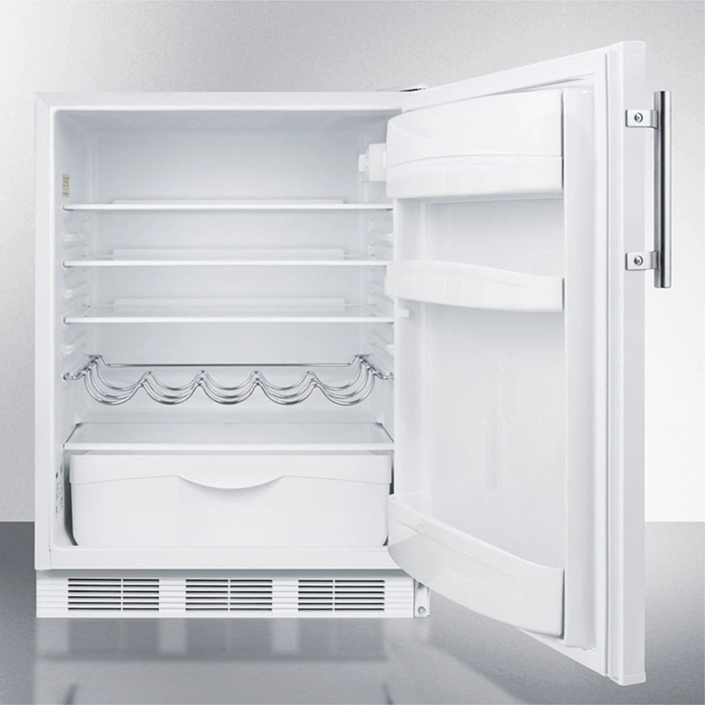 Built-In Undercounter All-Refrigerator, 5.5 Cu.Ft., 24 in Footprint, White