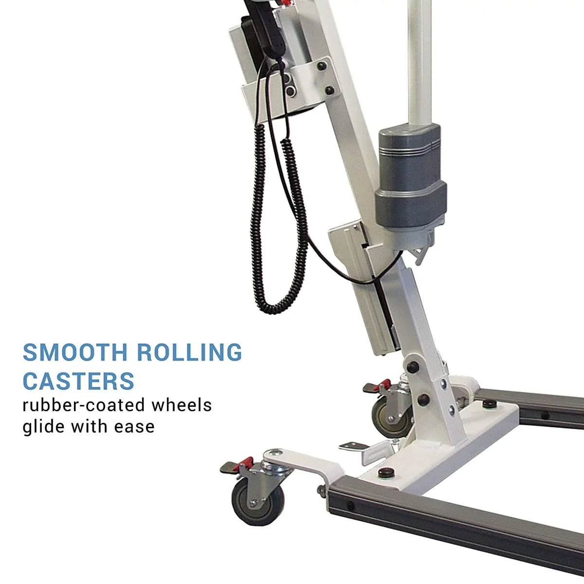 Lumex Battery Powered Patient Transfer Lift, 400 Lb Capacity, White - LF1050