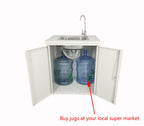 FixtureDisplays Portable Self-Contained Hand Wash Station With Built-In Pump, 24 X 18 X 30 in Cabinet - 10094