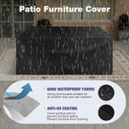 Aoxun Aluminum 7-Seat Patio Sectional With 5 in Cushions, Coffee Table And Waterproof Cover