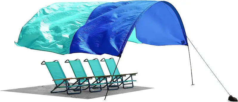 Beach Awning UV-Resistant Shade Solution, 4 lbs, Recycled Plastic
