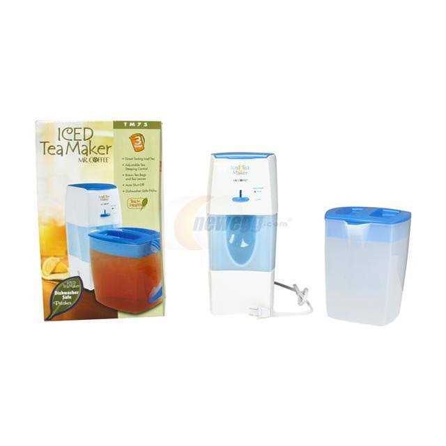 Mr. Coffee Iced Tea Maker - White With Blue Accents