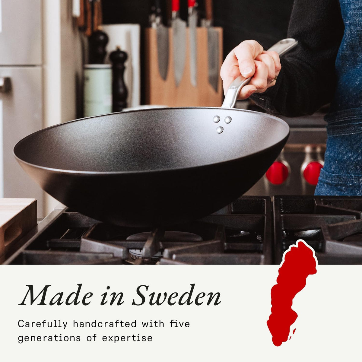 Made In Cookware 13in Seasoned Carbon Steel Wok - Sweden