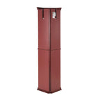 Corner Curio Display Cabinet With Lights, Mirrored Back And 6 Tempered Glass Shelves