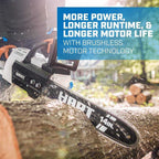 HART 40-Volt Cordless Brushless 14-Inch Chainsaw Kit With 4.0Ah Lithium-Ion Battery