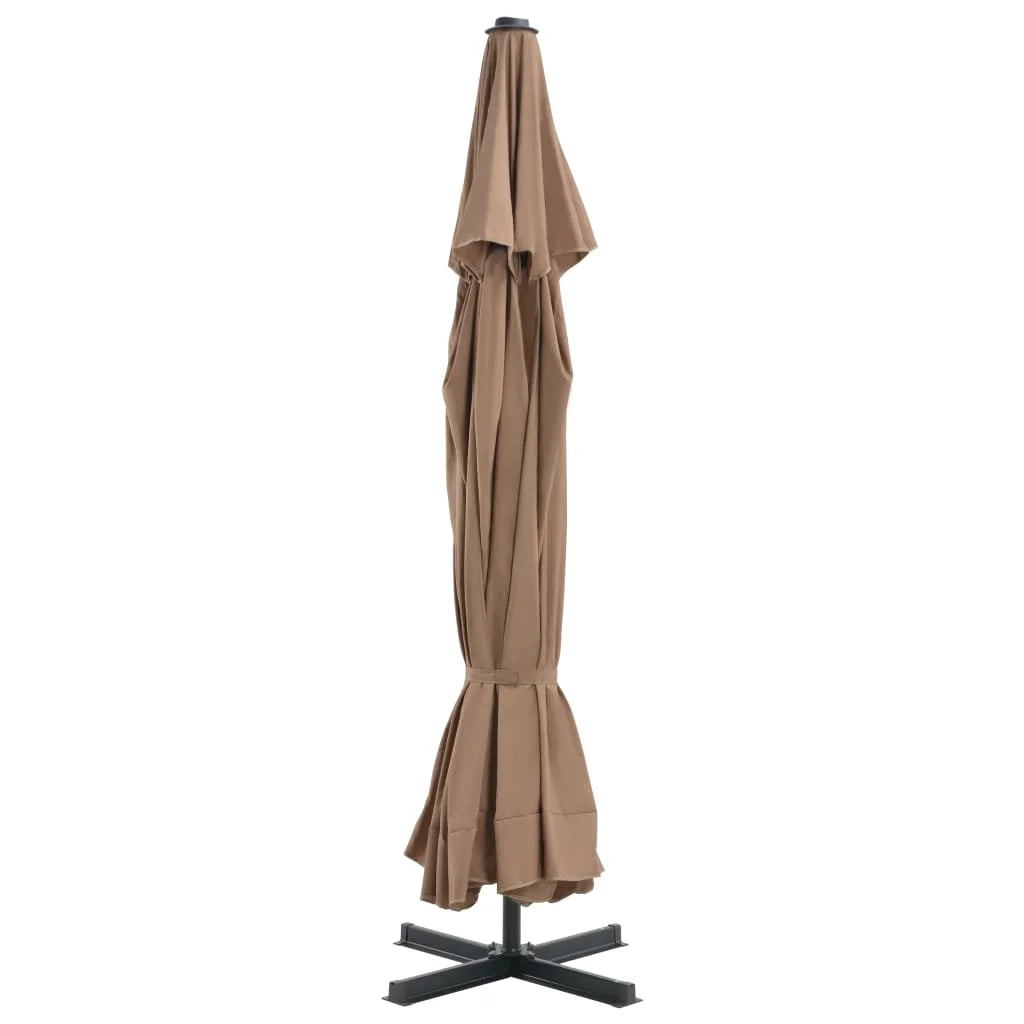 vidaXL Garden Parasol, Azure Blue Polyester With PA Coating, 196.9in x 118.1in