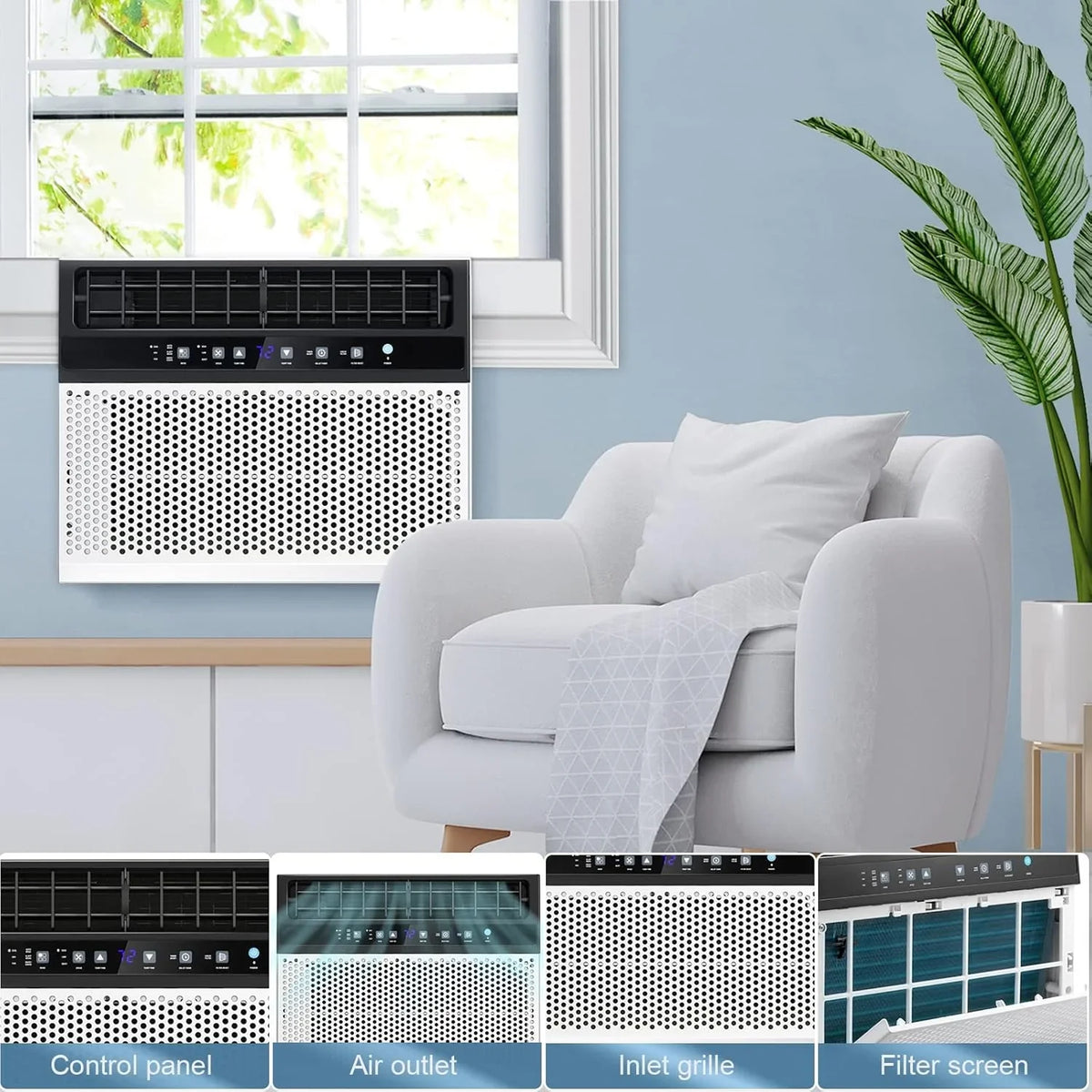 Antarctic Star U-Shaped Window Air Conditioner, 12,000 BTU, 115 Volts