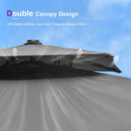 PURPLE LEAF Cantilever Patio Umbrella 10' X 13' Grey