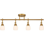 Pro Track 4-Head Wall Or Ceiling Track Light Fixture Kit, Warm Gold - Elm Park