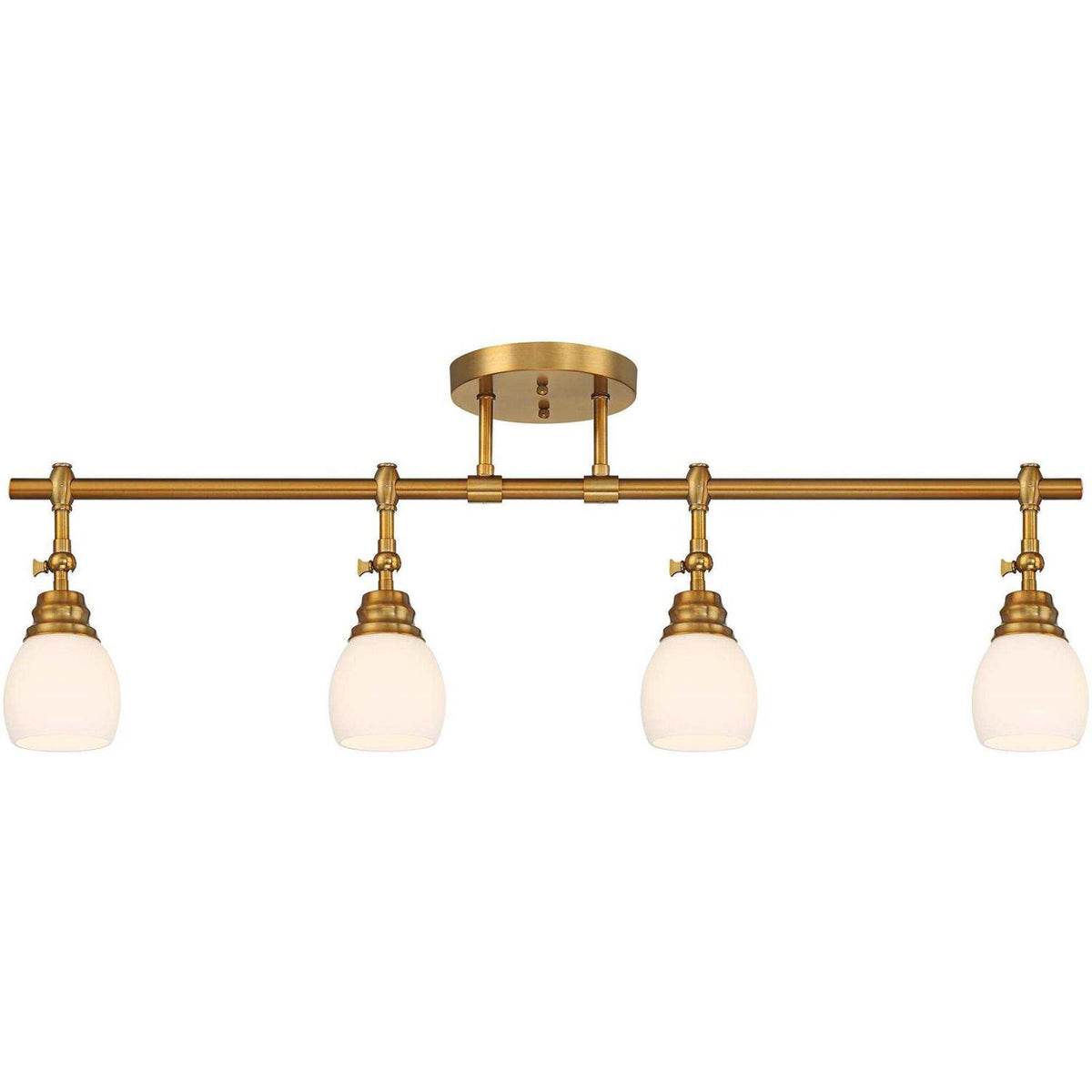 Pro Track 4-Head Wall Or Ceiling Track Light Fixture Kit, Warm Gold - Elm Park