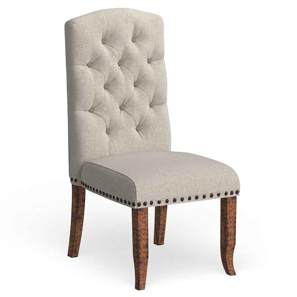 24/7 Shop At Home Banff Set Of 2 Wood Dining Chairs, Ivory