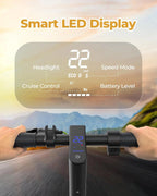 Roinside Electric Scooter, 8.5 in Solid Tires, 350W, 19 MPH, 21-23 Miles - UP12 Plus