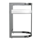 Butler Specialty Company Clarence Faux Leather 23in Dining Stool - Nickel Plated