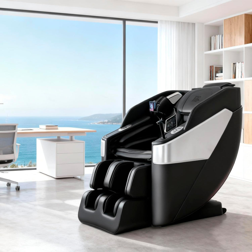 F&G Full Body Zero-Gravity SL Track Massage Chair With 5 Level Heating And Foot Rollers