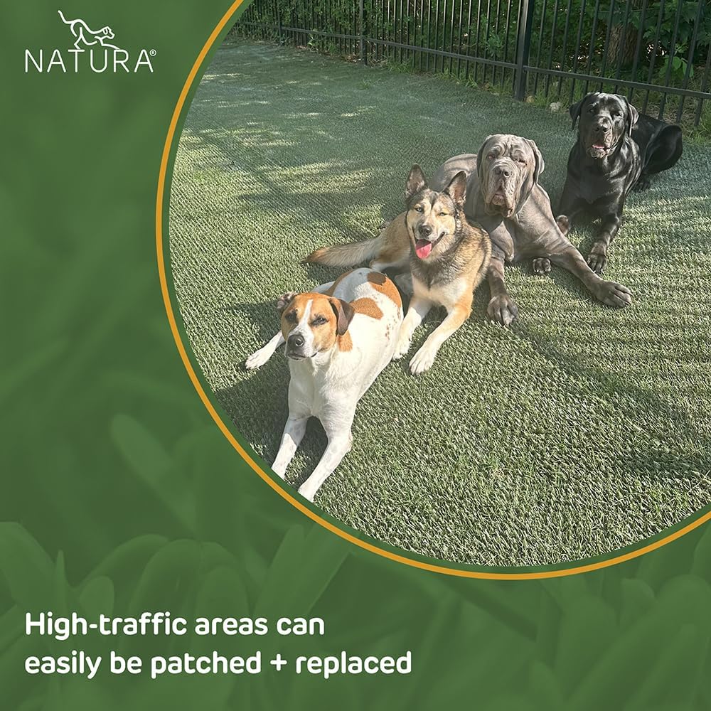 Natura PowerRun Outdoor Artificial Grass For Dogs, 3 ft. x 25 ft., Green - 10377011