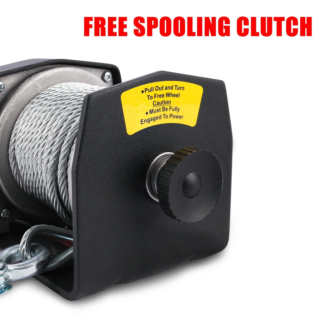 X-BULL 12V Electric Winch, 2500LBS/1134KGS Steel Cable, Wireless