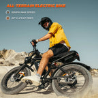 HiKeep Adult Fat Tire Electric Bike, 20 inch, 1500W Peak, 48V 15Ah, Black - K6-L-1.0