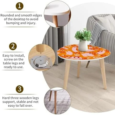 LNSETGC Small Coffee Nesting Tables With Colorful Embroidery Border