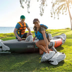 Intex Dakota K2 2-Person Vinyl Inflatable Kayak With Oars And Pump - Open Box
