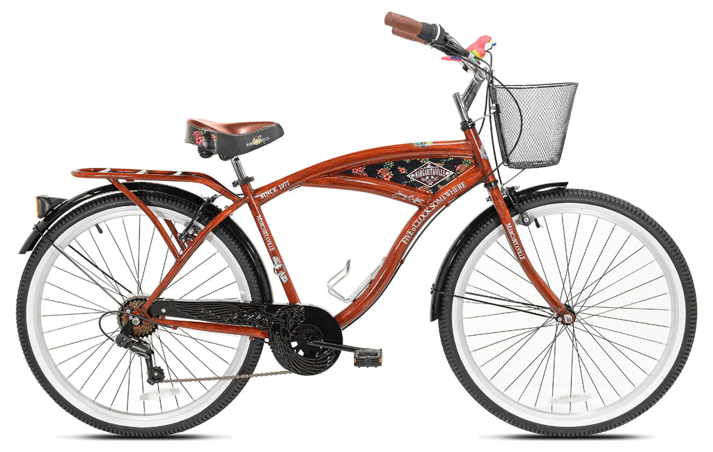 Kent 26in Margaritaville Men's Cruiser Bike, Wood Grain Color