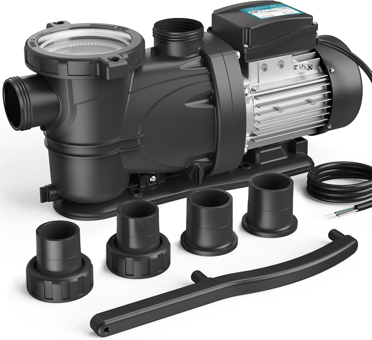 Vidapool In/Above Ground Pool Pump, Self-Priming, 2HP, 8120 GPH, 220V With Timer
