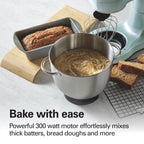 Hamilton Beach 4 Quart 7-Speed Tilt-Head Stand Mixer With Dough Hook, Whisk And Flat Beater - Black