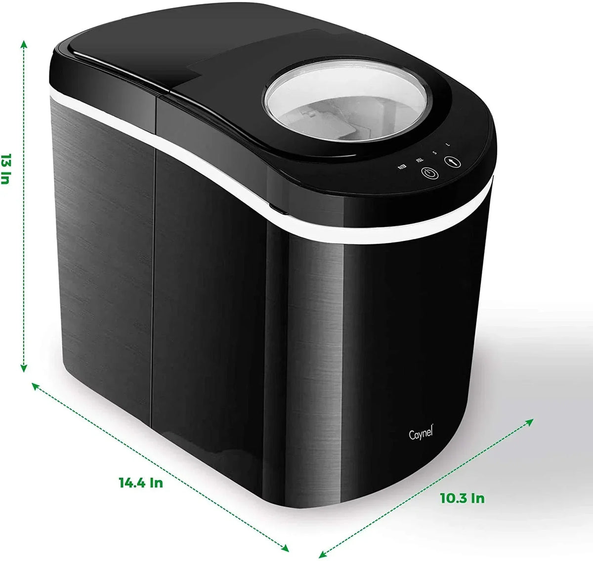Caynel Portable Ice Maker, 26 lbs/24 Hrs, 2 Ice Sizes, 2-Liter/68 oz Water Reservoir