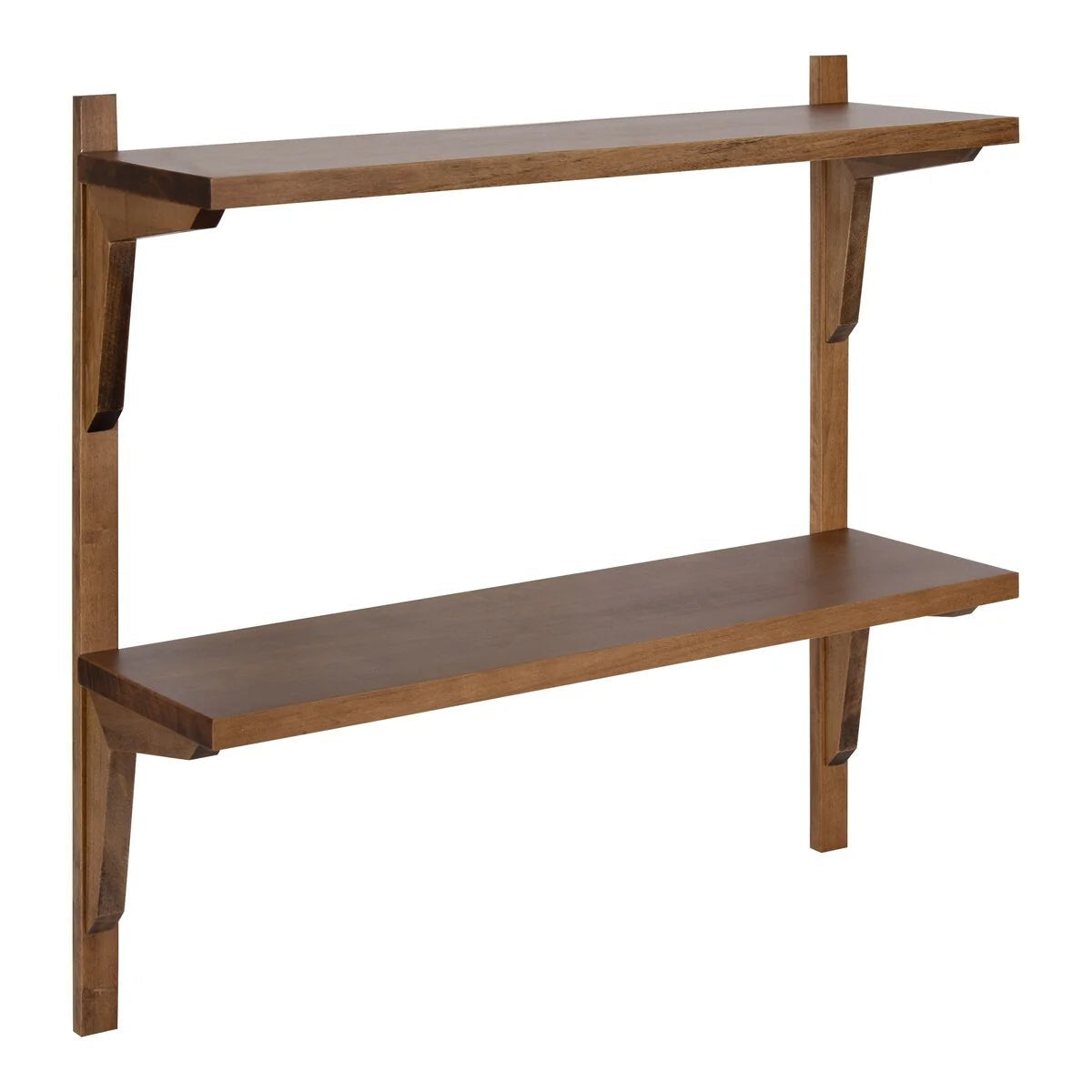 Mid-Century Wall Shelves, 24x8x24 Inch Decorative Wall-Mounted Storage And Display Shelving