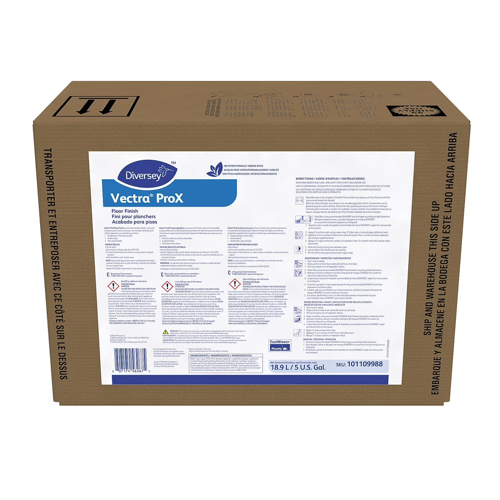 Diversey Vectra ProX Ammonia Floor Finish, 5 Gal./18.9L - 5105047 897277